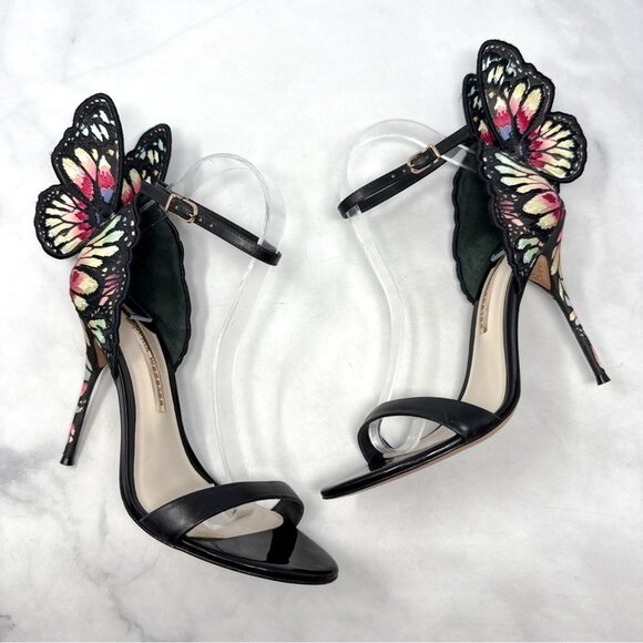 Sophia Webster Shoes - Sophia Webster Chiara Embroidered Butterfly Wings Stiletto Sandal Heels